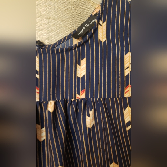 100. Dark blue with pink dress - Picture 2 of 4